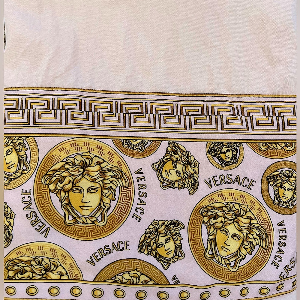 🤩 Versace Medusa Amplified Pink Gold King Pillowcase RN# 118861